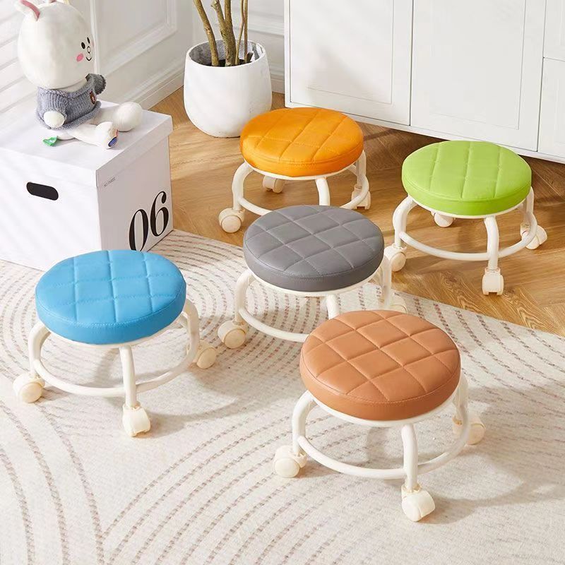 Wheeled small stools, grouting roller skates, low stools for children to learn to walk, rotating chairs, mobile small stools, universal wheel stools details Picture