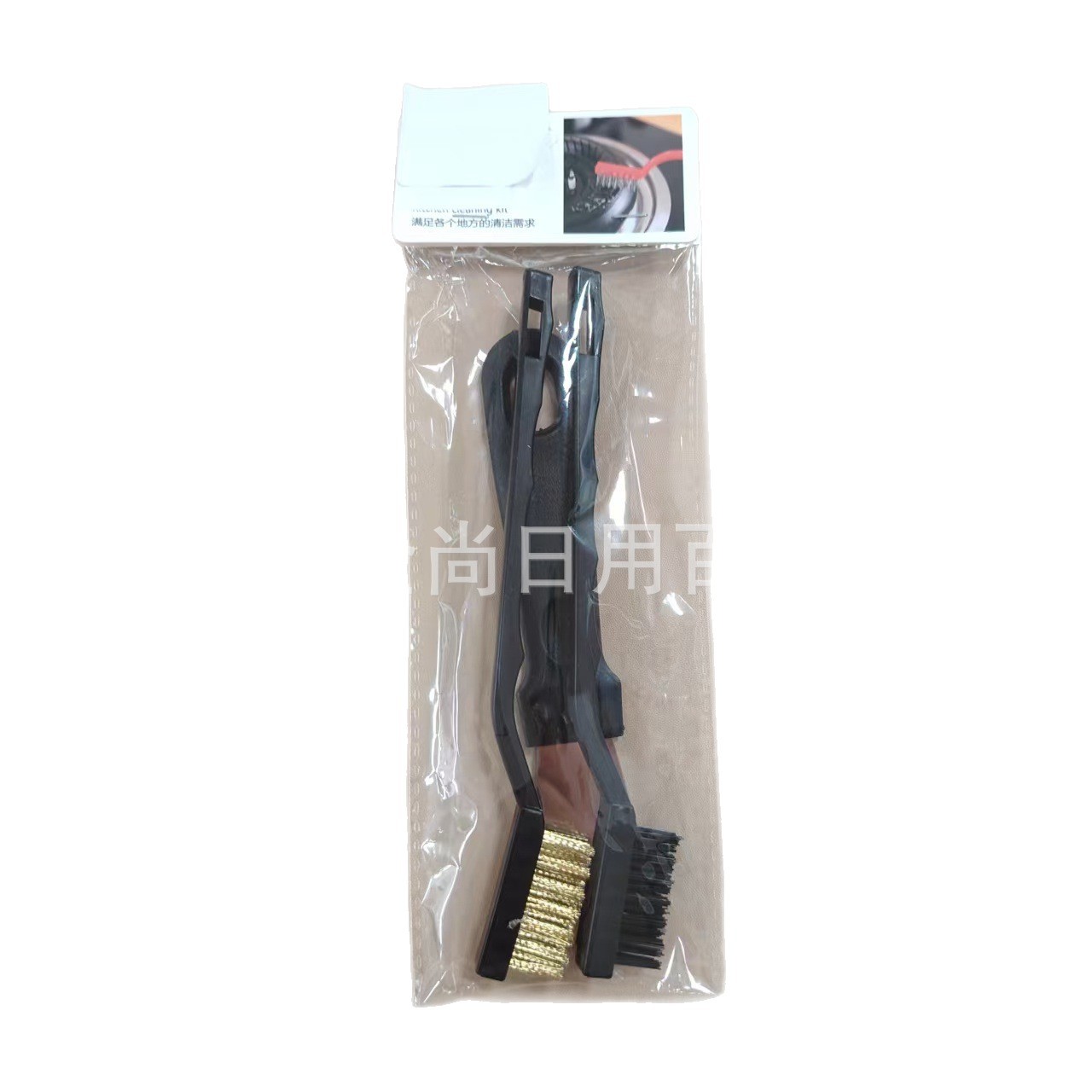 Three-piece set of multi-functional household cleaning tools: gap brush, stove cleaning brush, cleaning shovel, gap brush Item Picture