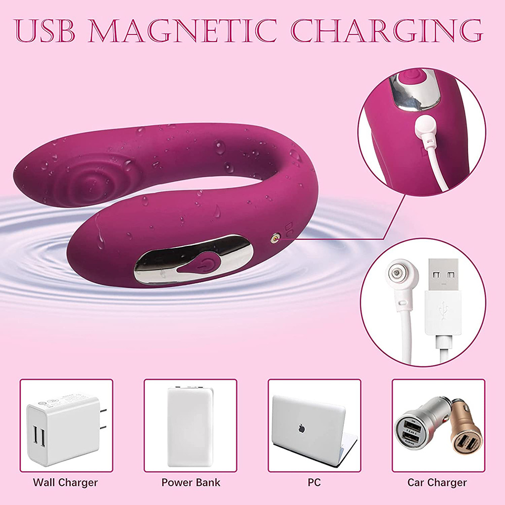 New wireless remote control vibrator magnetic charging U-shaped vibrator for adults Specification drawing