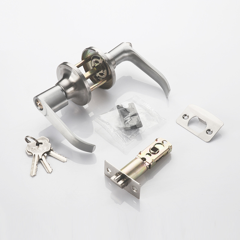 Three-Bar Ball Handle Lock Aluminum Alloy Door Lock Three-Column Plastic Steel Door Lock Color Steel Door Lock Bathroom Door Lock Specification drawing