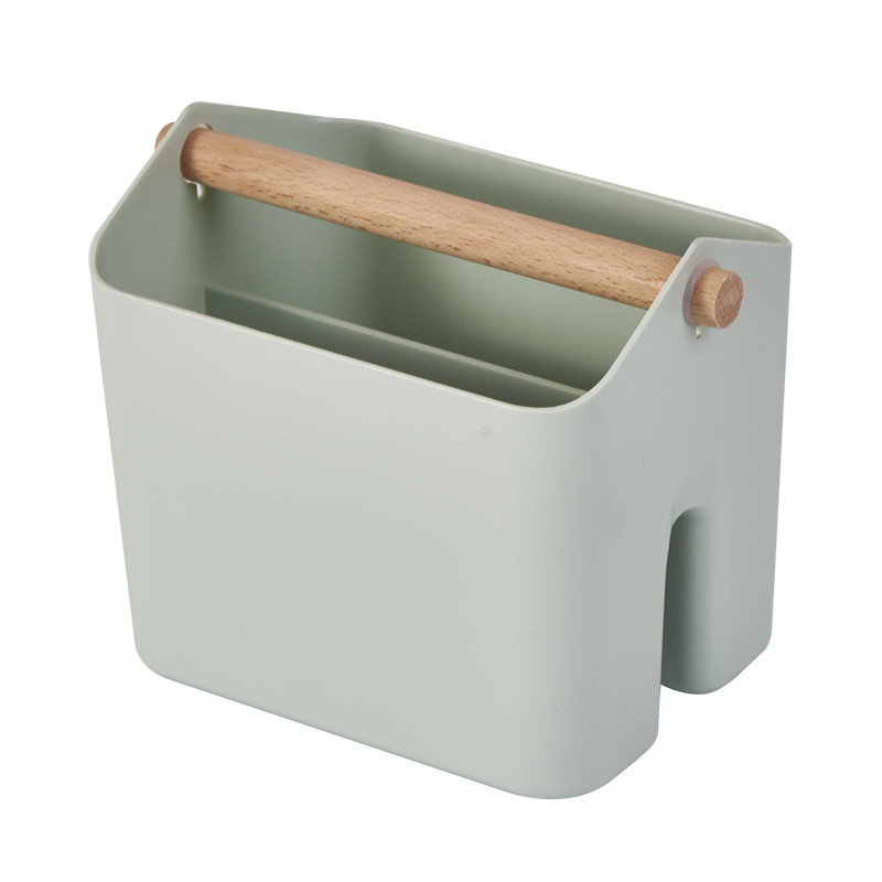 Plastic hand-held storage boxes, portable snack boxes, cosmetic boxes, office desktop storage baskets, kitchen and bathroom hand-held baskets Item Picture