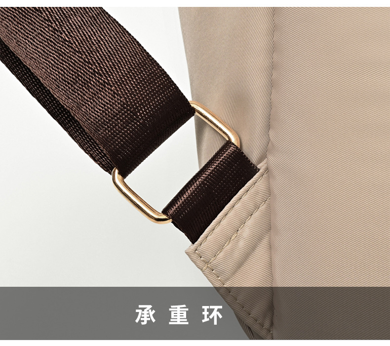 2025新款女士双肩包大容量轻便休闲旅行背包尼龙简约通勤学生书包详情31