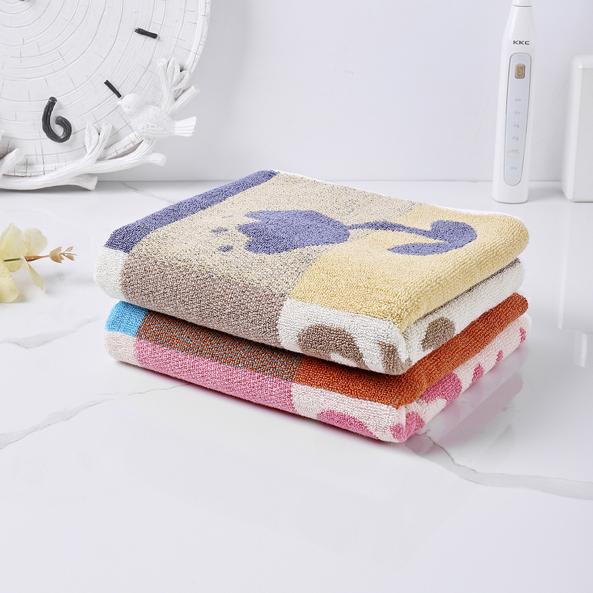 Sweet Cotton Towel Jacquard Face Towel Cute Color Face Towel Soft Absorbent Spot A New Hair Item Picture