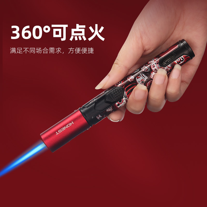 防风直冲打火机艾灸雪茄专用喷枪便携式户外大容量打火机批发
