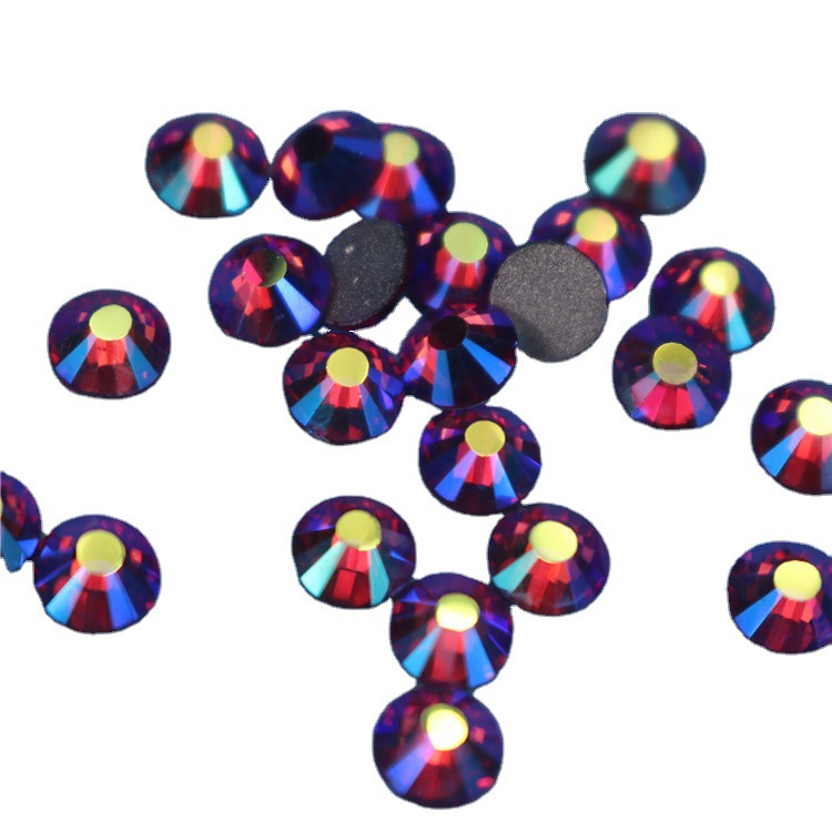 Spot Purple Ab Color Flat Bottom Drill Color Model Complete Diy Mobile Phone Shell Beauty Nail Sticker Drill Manufacturers Wholesale Item Picture