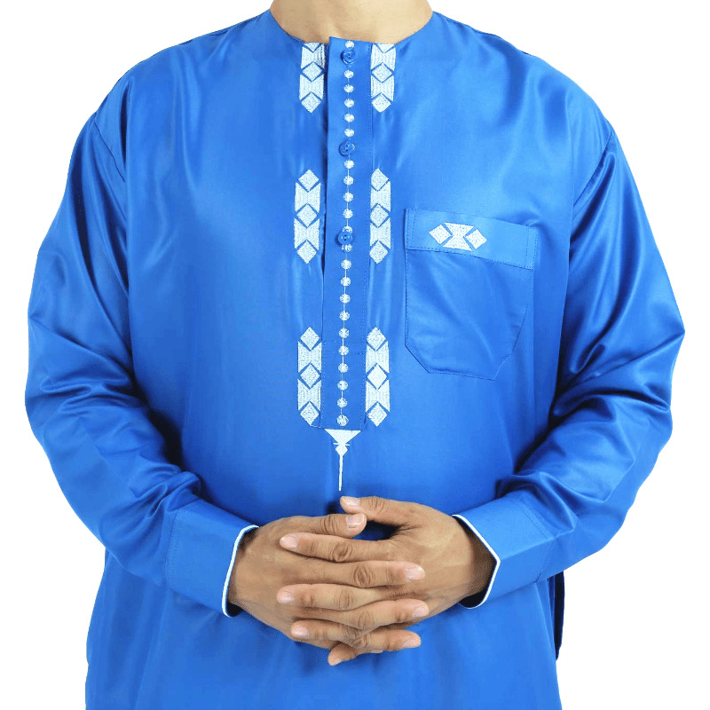 Wkf-32 Morocco pure color embroidered robe source on Amazon Ebay cross-border wholesale platform details Picture