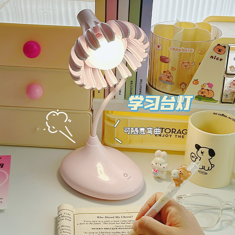 LED desk lamp, multi-functional study special, student office, children's eye-protecting bedside table, home usb bedroom small desk lamp details Picture
