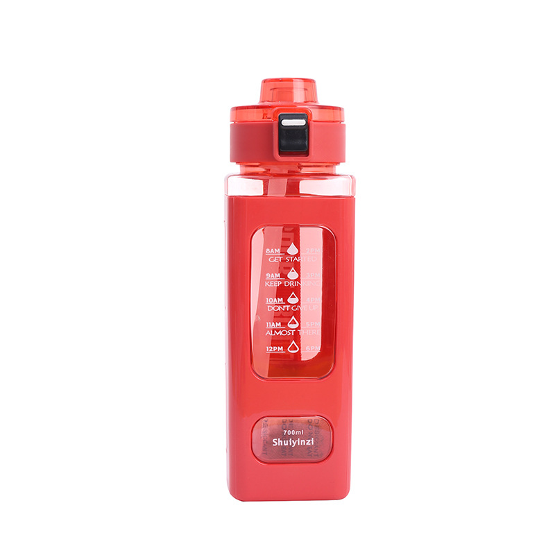 Large Capacity Children's Water Cup Ins High Appearance Level Cute Straw Plastic Water Cup Students Men And Women Anti-Fall Carry Cup Item Picture