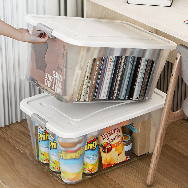 Storage Box Multifunctional Storage Box With Lid Plastic Oversized Transparent Toy Storage Box Home Storage Box details Picture