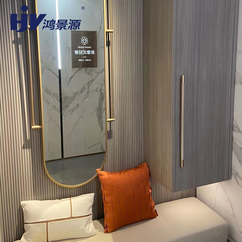 Black and white modern light luxury cabinet door handle, aluminum profile hardware furniture handle, drawer and cabinet double-hole long handle Application Scenario
