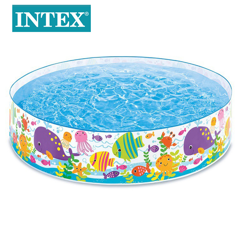 Intex56452 Ocean Park Hard Plastic Pool Non-Inflatable Pool Family Swimming Pool Non-Inflatable Children's Pool Application Scenario
