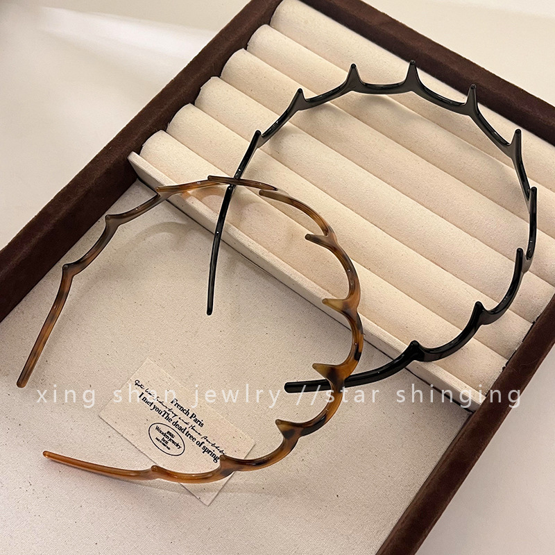 高颅顶蓬松神器！带齿波浪发箍女2025新款不卡头碎发头箍洗脸发卡