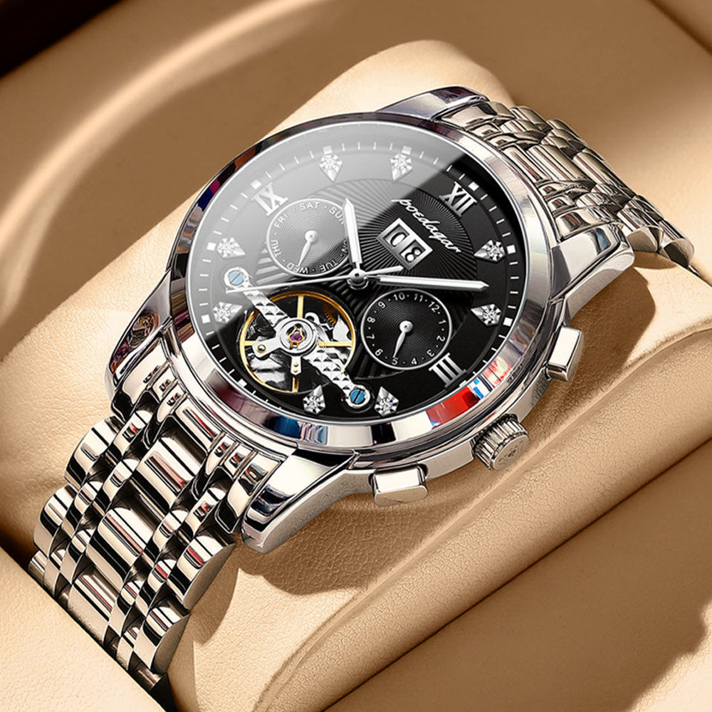 瑞士品牌新款男士手表全自动机械表防水夜光抖音速卖通一件代发图