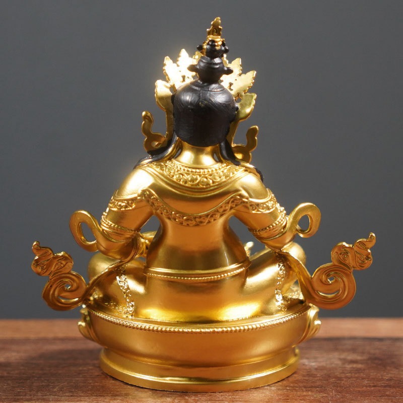 Nepal inch bronze yellow God of wealth Buddha seigong gold collection bala God of wealth image living room offering wealth ornaments full figure