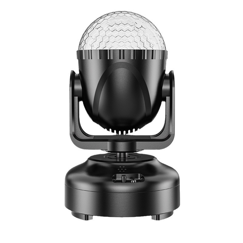 led mini seven-color rotating Bluetooth moving head light, KTV remote control stage atmosphere light, bar dj flash, private model crystal magic ball color light, 180-degree rotating red, green and blue LED beam light, laser moving head light Application Scenario