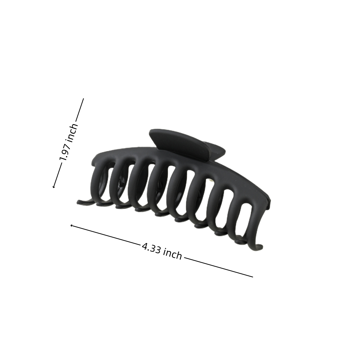 11Cm Large Rubber Paint Keel Hair Clip Matte High Fashion Women's Hair Clip Shark Clip Item Picture