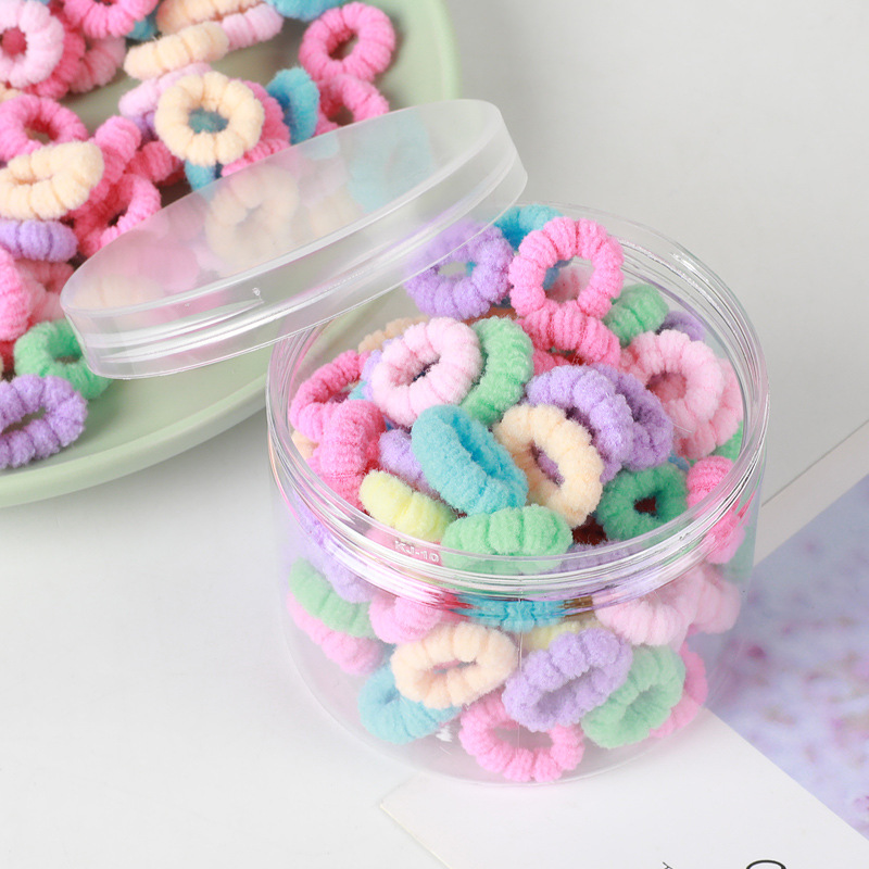 Children's Rubber Band Candy Color Does Not Hurt Hair Elasticity Good Rubber Band Hair Tie Baby Box Small Chitter Hair Band Specification drawing