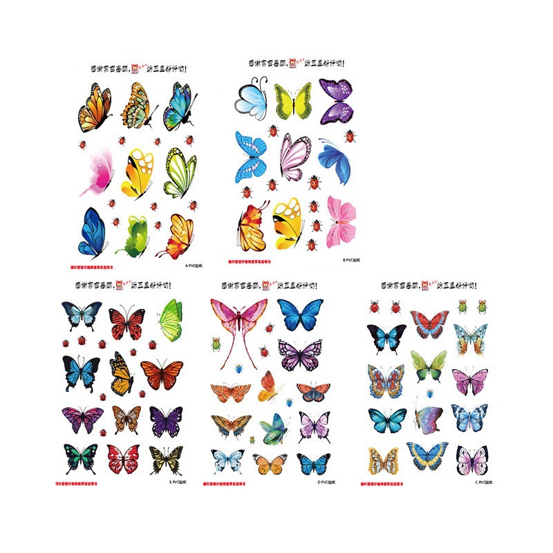Taobao gift 9 butterfly wall stickers refrigerator stickers bedroom living room decoration small gift Item Picture