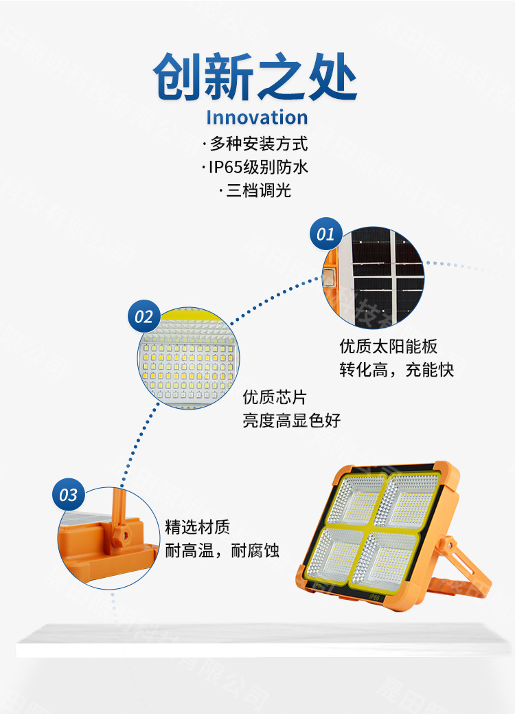 Charging emergency camping stall lights, cross-border portable lighting led lights, night market street stalls, outdoor solar camping lights pic 6
