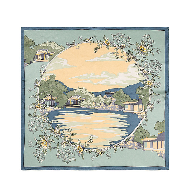 Silk Scarf Silk Scarf New Silk Silk Wholesale 70 Square Scarf Decorative Scarf Summer Hand Gift Specification drawing