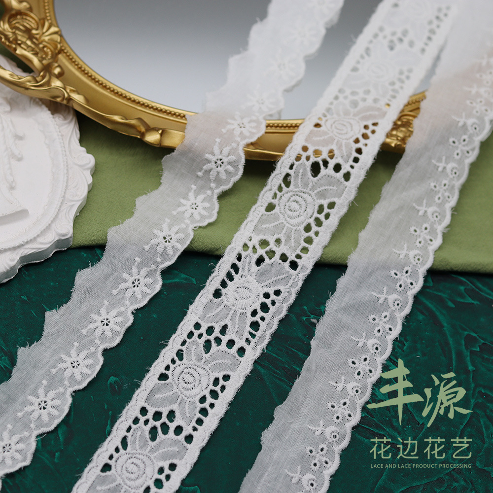 Rose Lace Flower Embroidery Lace Gift Wrapping Flower Wrapping Ribbon Children's Lace Dress Lace Skirt Item Picture