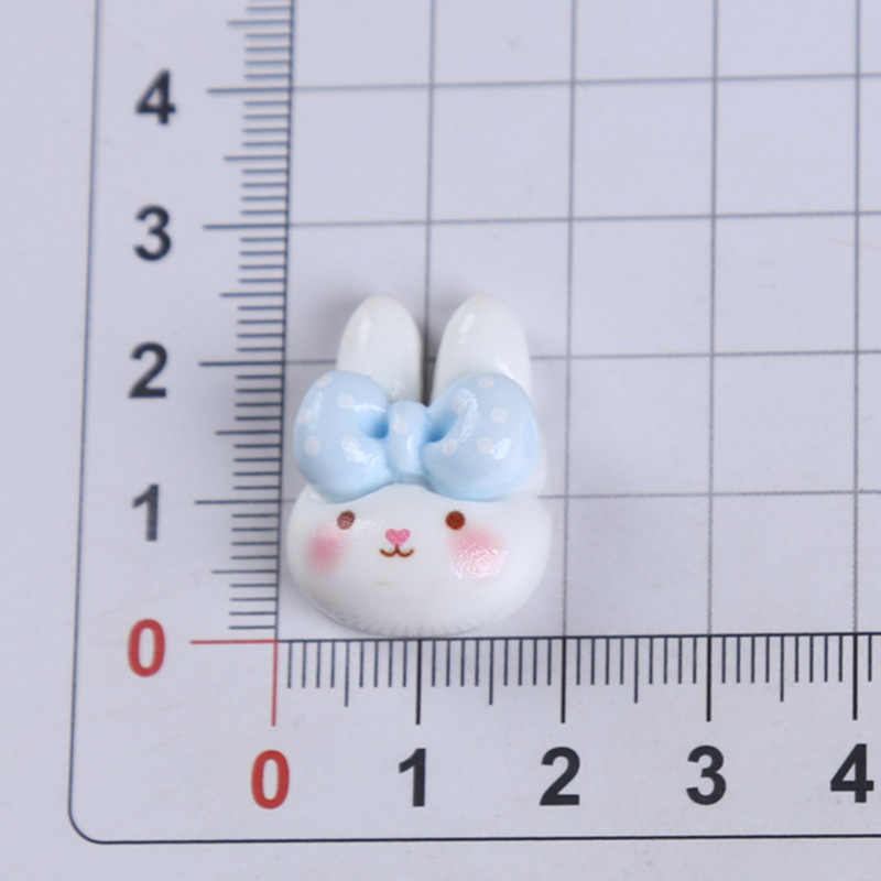 Cute cartoon bow tie, rabbit, five-petal flower, resin accessories, diy phone case, crocs, hair fasteners, decorative materials pic 8