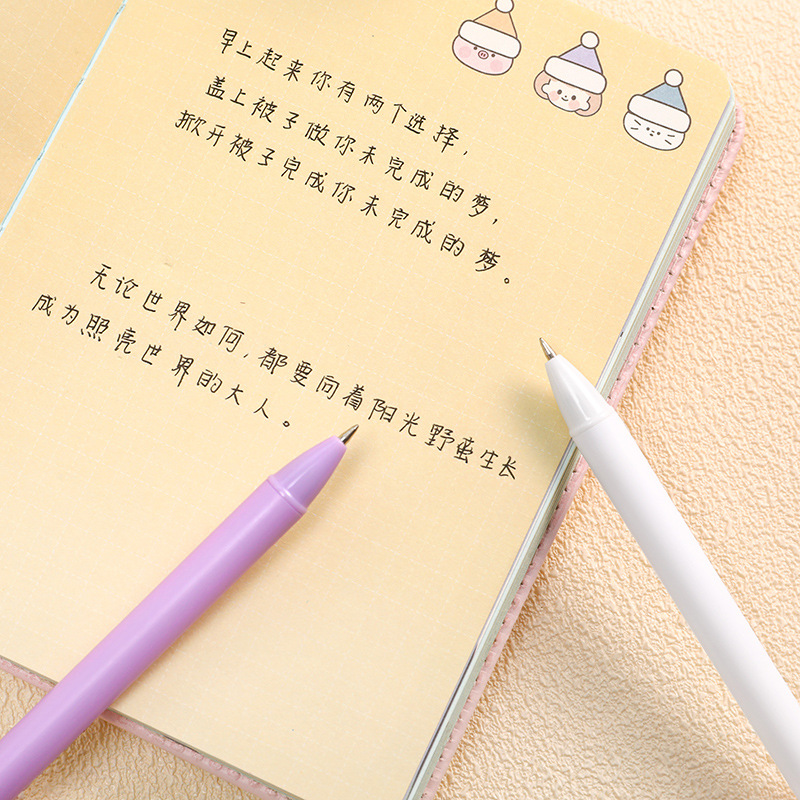 Fox Press Neutral Pen Cartoon Ins Girl Heart Press Pen Student Press Test Office Blackwater Pen 0.5 Application Scenario