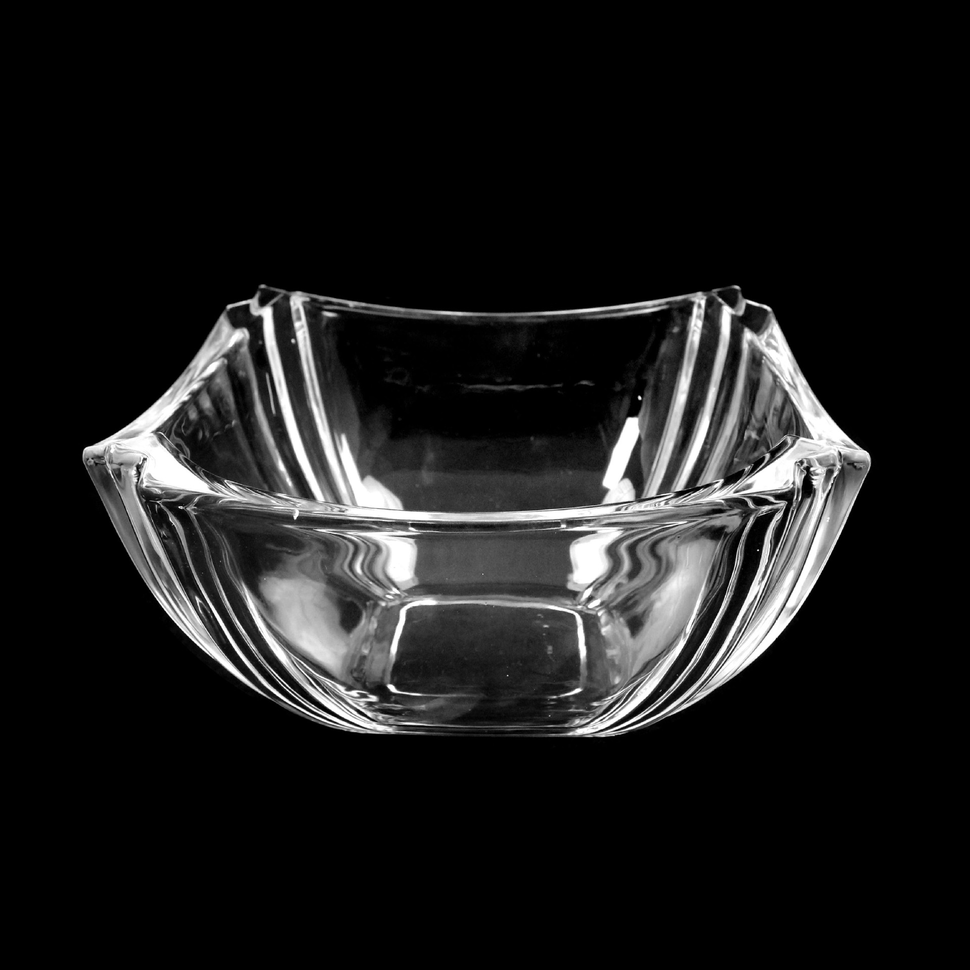 家用客厅茶几ins风轻奢北欧风格四方玻璃果盘果斗 宾馆水晶糖缸