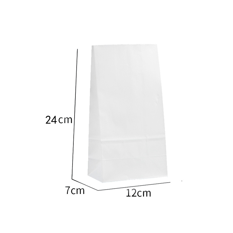 Leather packaging bags, flat-mouthed square-bottom paper bags, gift bags, candy bags, in stock, ins style, wholesale premium products Specification image