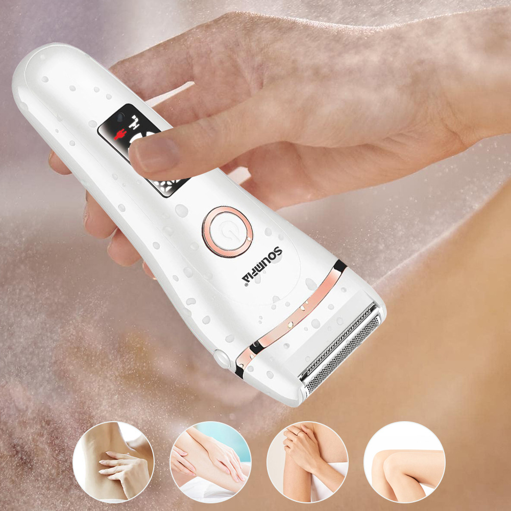 Solimpia Electric Shaver Digital Depilator Women's Shaver Armpit Hair Private Shaving Shaver Wholesale Specification drawing