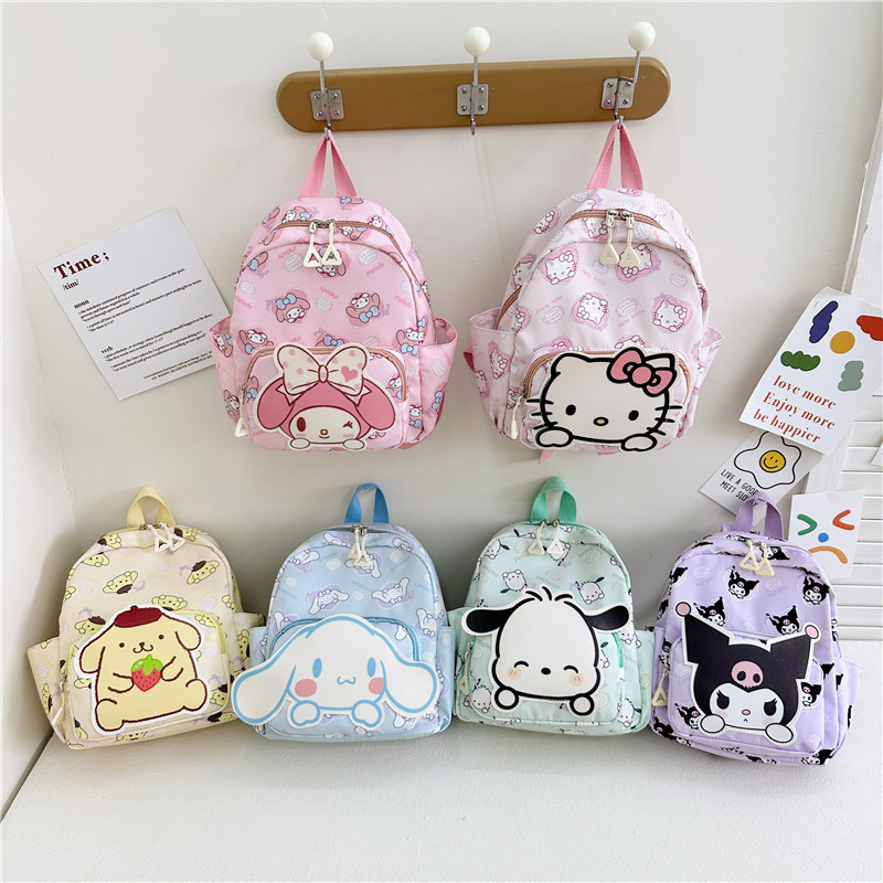 New cartoon children's schoolbag, Kuromi Pacha Dog backpack, cute student backpack, large-capacity children's schoolbag