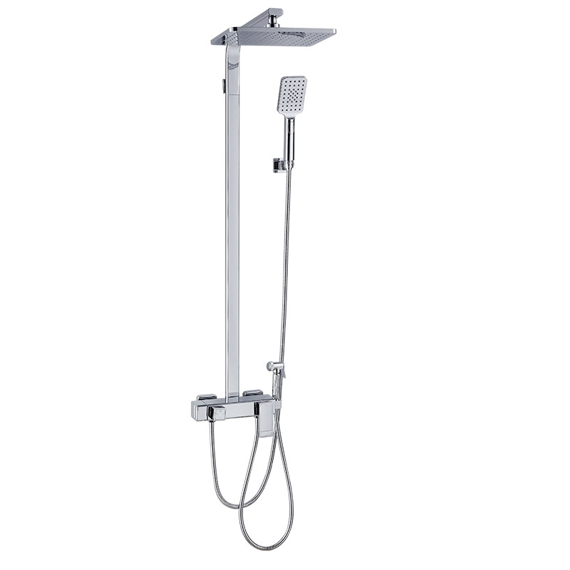 Copper Shower Shower Set Household Hot And Cold Wall Hanging Bathroom Four Speed Pressurized Shower Shower Rain Specification drawing