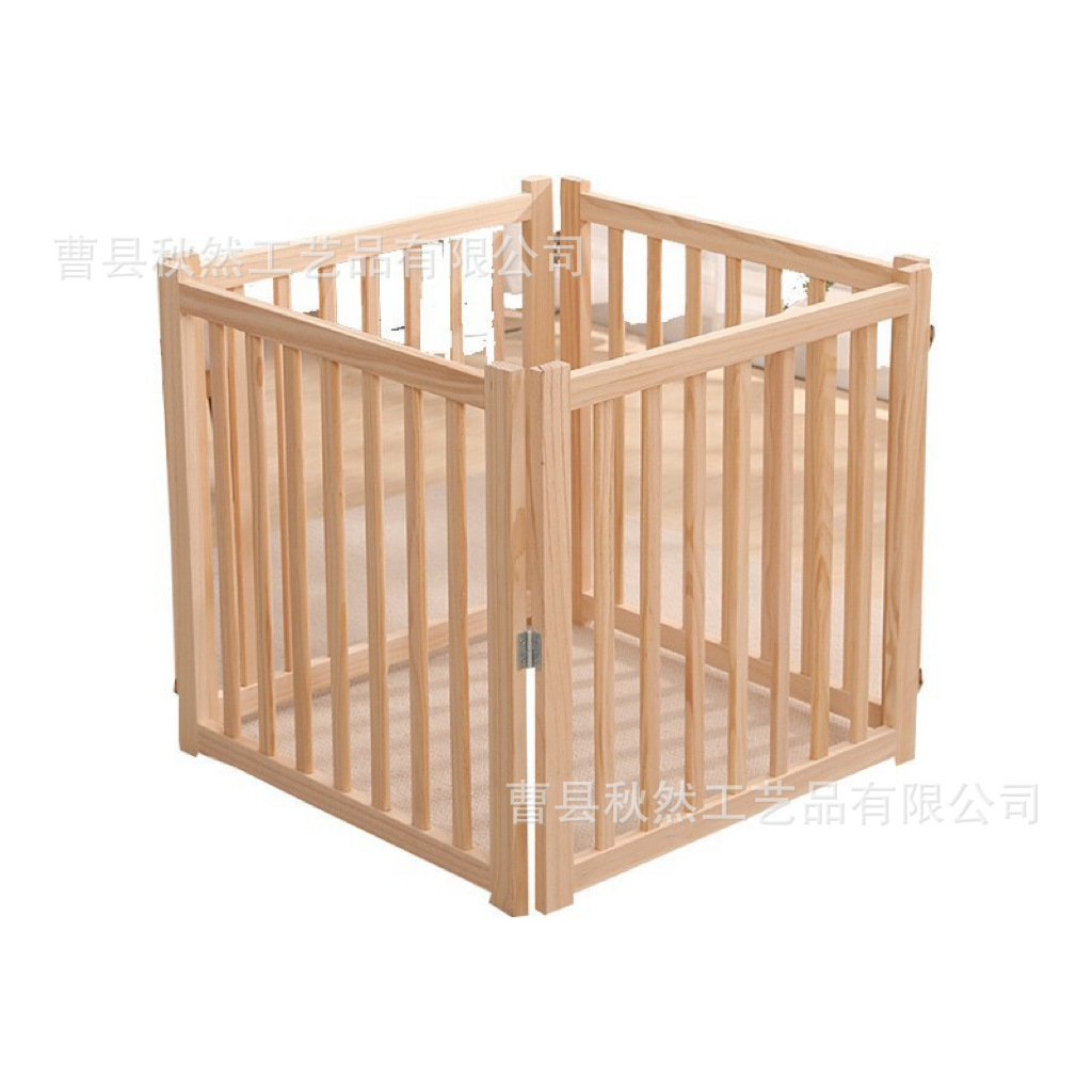 Wooden foldable pet door railings, indoor wooden pet enclosures, solid wood dog enclosures, foldable door railings Item Picture