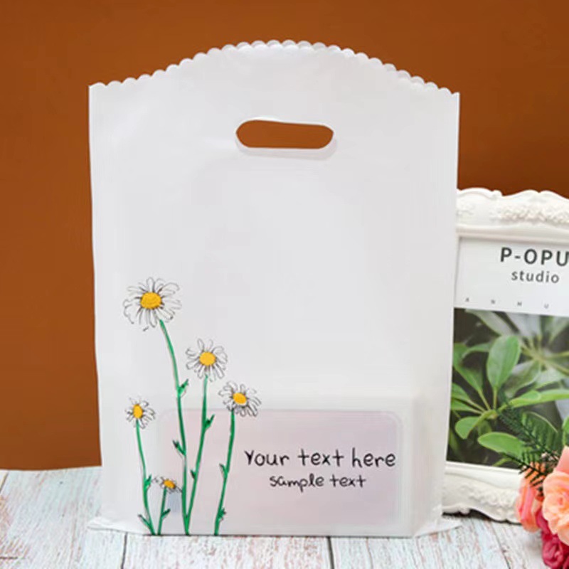 Wholesale flat-mouth plastic bags for mobile phone boxes, handbags, underwear, earrings, shopping bags, cartoon transparent hand-held plastic bags details Picture