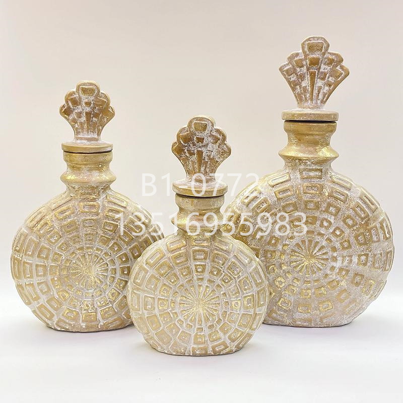 轻奢电镀金属工艺品花瓶复古婚庆家居样板房花店花瓶摆件金堡花瓶
