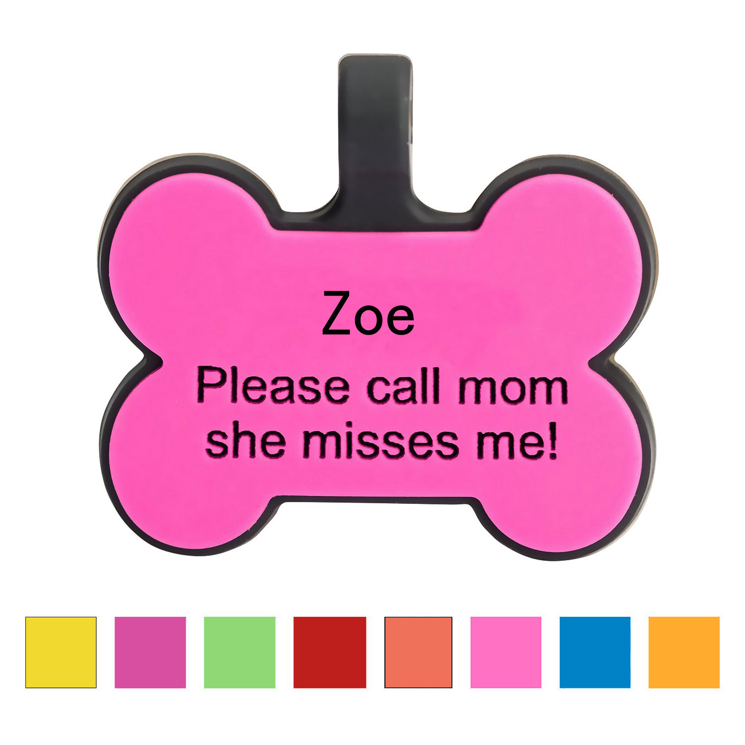Double-sided drop glue silicone dog brand dog bone round pet collar in stock to map LOGO