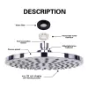 Wholesale of 8-inch round electroplated shower heads and cross-border concealed shower and bath shower heads in Xiamen details Picture