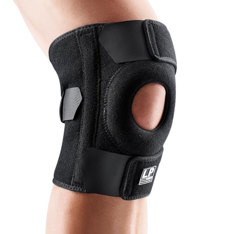 LP 733CAR1 弹簧支撑型运动护膝 登山排球篮球运动护腿套黏贴式护