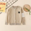 Heart-shaped embroidered knitted sweater, children's cardigan, versatile, sun-protective, parent-child, fresh and light Japanese-style coat, new spring and autumn trendy brand Application Scenario