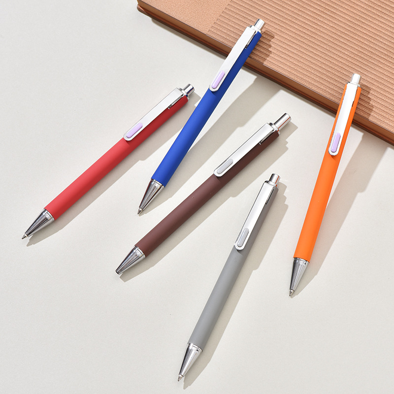 Touch Plastic Ballpoint Pen New Round According To The Pen Frosted Multi-Color Pen Signature Pen Printing Logo Production details Picture