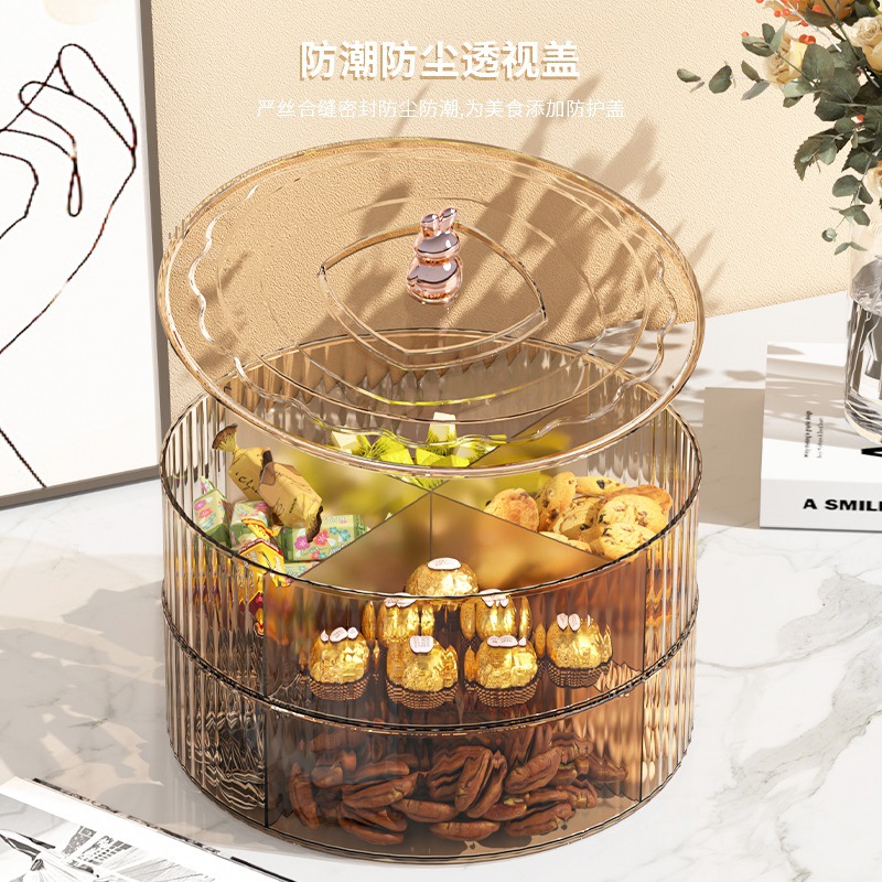 Fruit tray Home living room coffee table light luxury dry fruit tray high-grade melon seeds candy storage box snack nut tray 01012BD8815 Item Picture