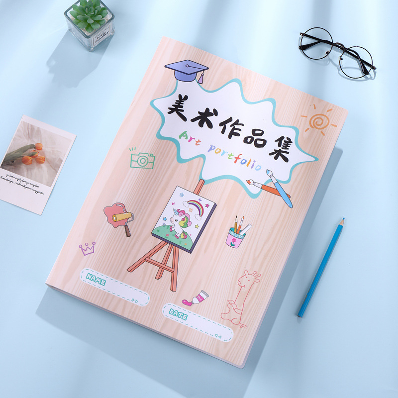 A3画册收纳/收集册素描画/透明插页8k白底实物图