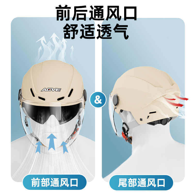 Source Factory 3c certified electric battery motorcycle helmet Sunblock helmet riding helmet men and women summer Specification drawing