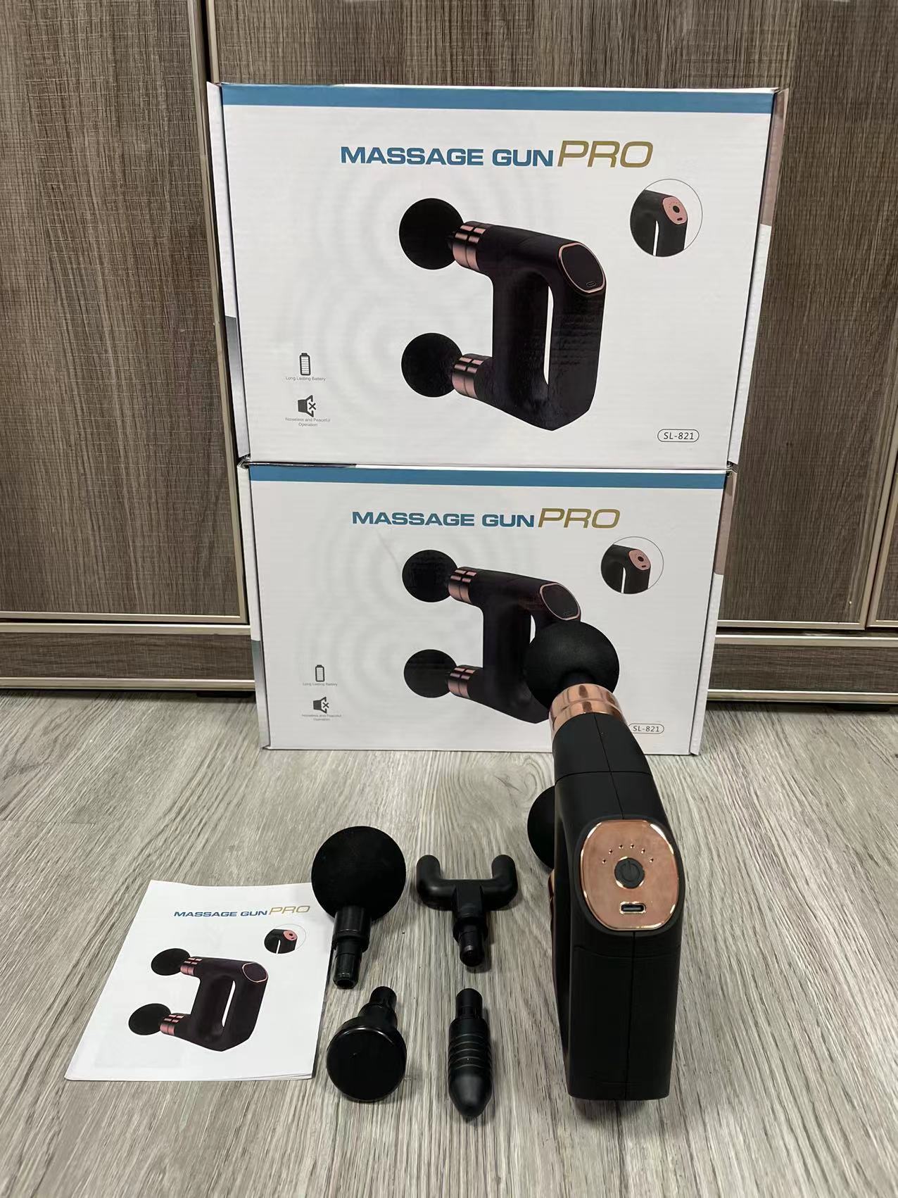跨境迷你双头筋膜枪小型健身肌肉放松按摩枪筋膜抢颈椎全身按摩器