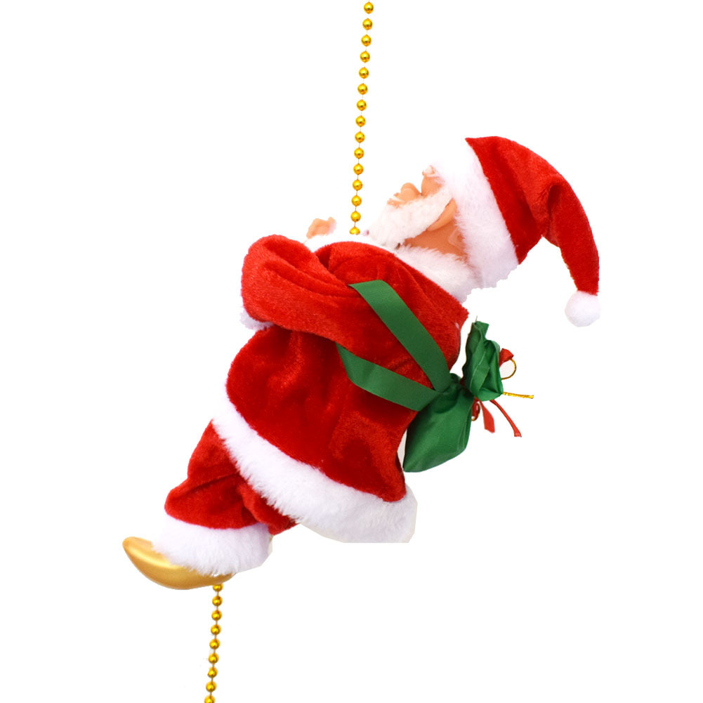 Novel and interesting Santa Claus who can climb ropes and beads, Santa Claus figurines, toys, Christmas decorations and gifts Specification drawing