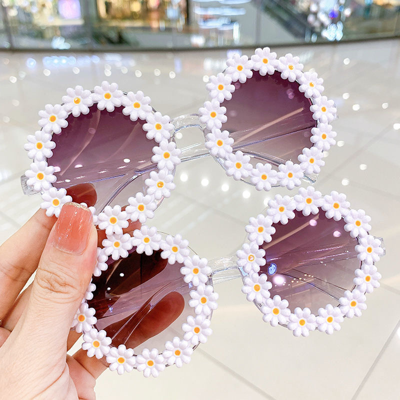 Cute flower, fresh and cute children's sunglasses, baby UV protection, children's sunglasses for taking photos and walking the runway, cross-border bestsellers