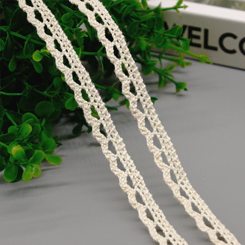 High-quality cotton thread lace tablecloths, sofa covers, accessories, quilt covers, skirts, clothing, hollowed-out dog tooth flower edge accessories pic 7