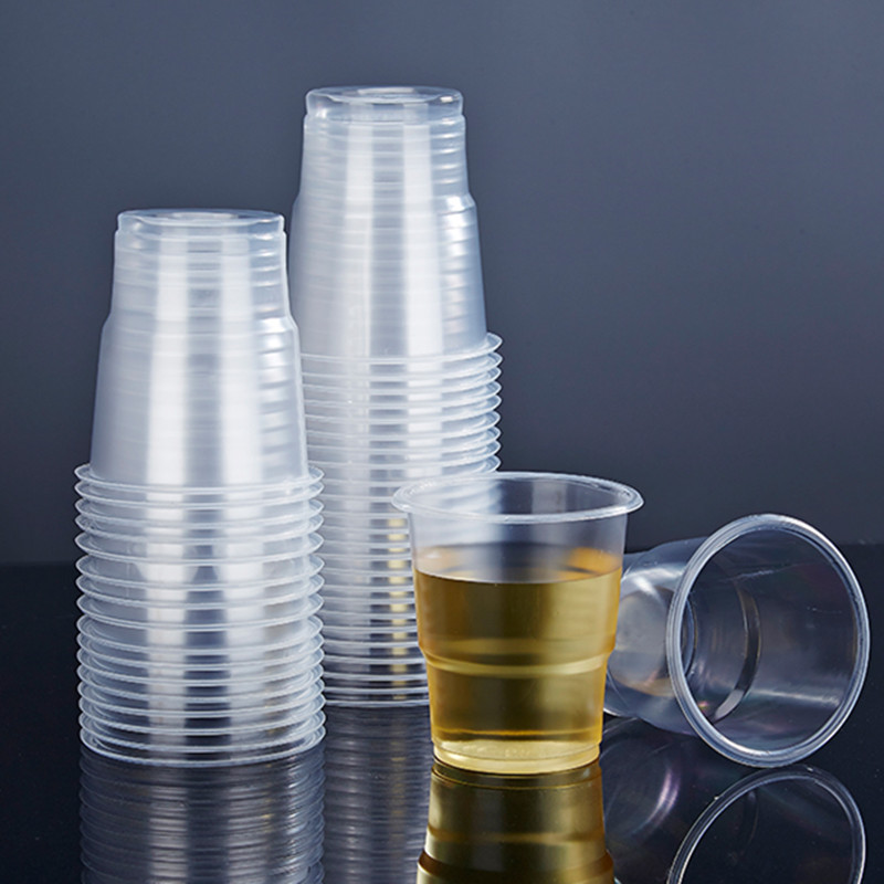 一次性航空杯子加厚塑料杯 透明饮水杯航旅杯商务家用一次性杯子