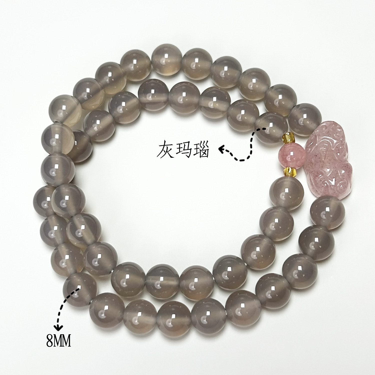 手链/水晶手串/手串/饰品/情侣手链产品图