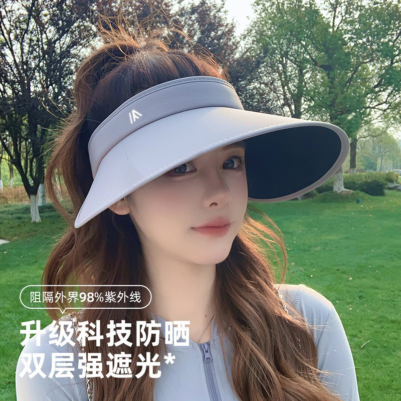 Velour Vinyl Sunblock Hat Women's Wide Large Brim Ice Silk Empty Top Hat Outdoor Full Face Uv Protective Sun Hat Specification drawing